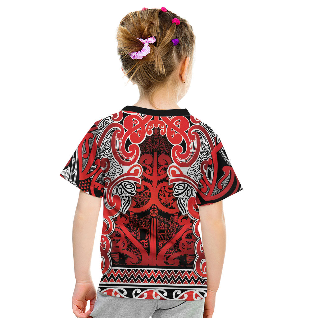 Aotearoa Iwi Ngapuhi Kid T Shirt Maori Wharenui House Tribal Pattern LT9 - Polynesian Pride