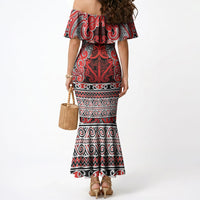 Aotearoa Iwi Ngapuhi Mermaid Dress Maori Wharenui House Tribal Pattern LT9 - Polynesian Pride