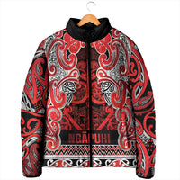 Aotearoa Iwi Ngapuhi Padded Jacket Maori Wharenui House Tribal Pattern LT9 - Polynesian Pride