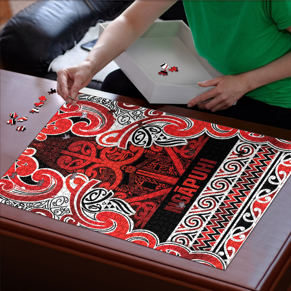 Aotearoa Iwi Ngapuhi Puzzle Maori Wharenui House Tribal Pattern LT9 - Polynesian Pride