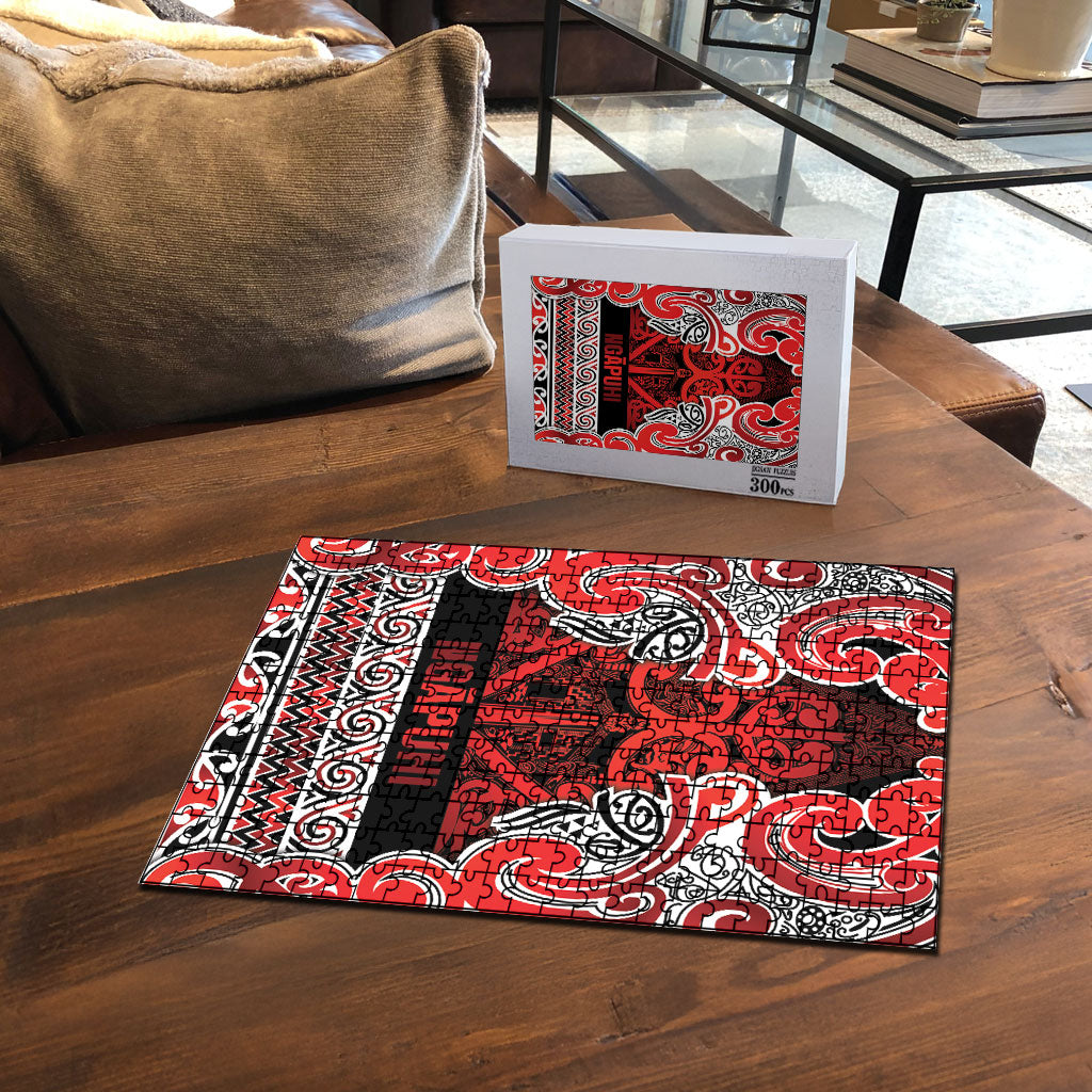 Aotearoa Iwi Ngapuhi Puzzle Maori Wharenui House Tribal Pattern LT9 - Polynesian Pride