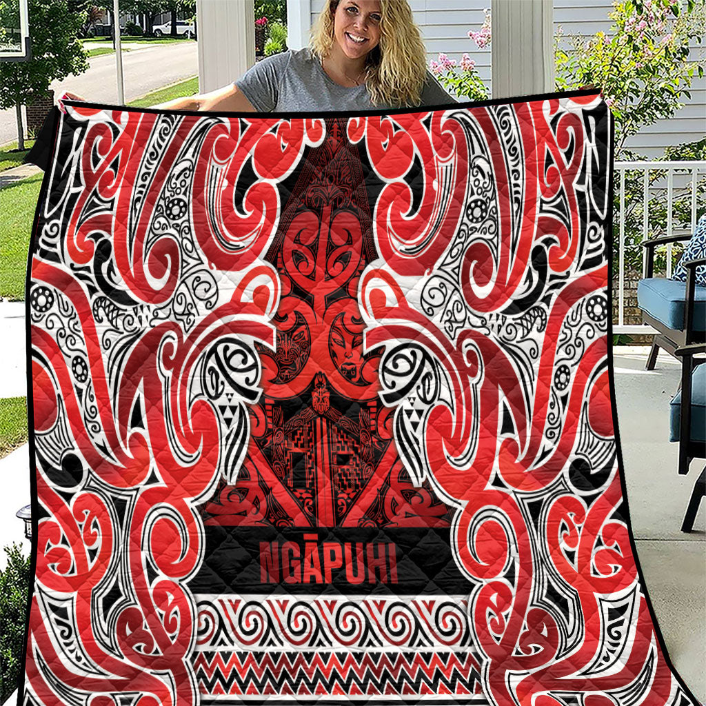 Aotearoa Iwi Ngapuhi Quilt Maori Wharenui House Tribal Pattern LT9 Red - Polynesian Pride
