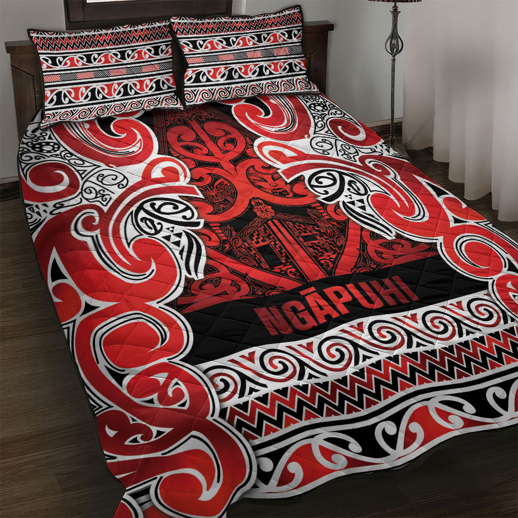 Aotearoa Iwi Ngapuhi Quilt Bed Set Maori Wharenui House Tribal Pattern LT9 Red - Polynesian Pride