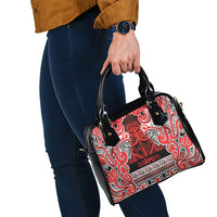 Aotearoa Iwi Ngapuhi Shoulder Handbag Maori Wharenui House Tribal Pattern LT9 - Polynesian Pride
