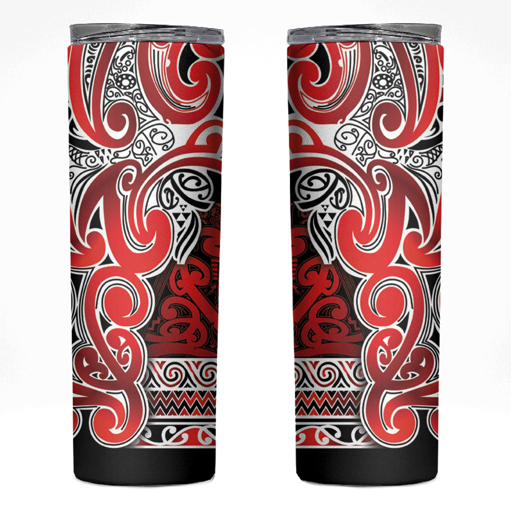 Aotearoa Iwi Ngapuhi Skinny Tumbler Maori Wharenui House Tribal Pattern