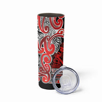 Aotearoa Iwi Ngapuhi Skinny Tumbler Maori Wharenui House Tribal Pattern LT9 - Polynesian Pride