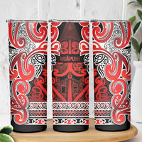 Aotearoa Iwi Ngapuhi Skinny Tumbler Maori Wharenui House Tribal Pattern LT9 - Polynesian Pride