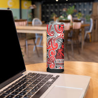 Aotearoa Iwi Ngapuhi Skinny Tumbler Maori Wharenui House Tribal Pattern LT9 - Polynesian Pride