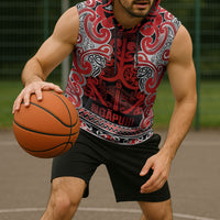 Aotearoa Iwi Ngapuhi Sleeveless Hoodie Maori Wharenui House Tribal Pattern LT9 - Polynesian Pride