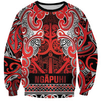 Aotearoa Iwi Ngapuhi Sweatshirt Maori Wharenui House Tribal Pattern LT9 Unisex Red - Polynesian Pride