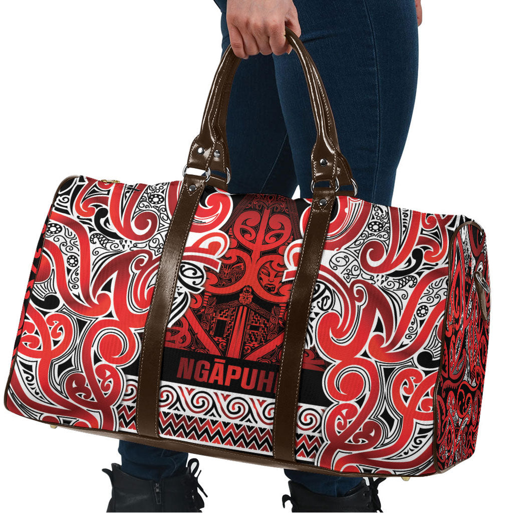 Aotearoa Iwi Ngapuhi Travel Bag Maori Wharenui House Tribal Pattern LT9 - Polynesian Pride