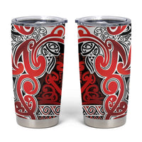 Aotearoa Iwi Ngapuhi Tumbler Cup Maori Wharenui House Tribal Pattern LT9 Red - Polynesian Pride