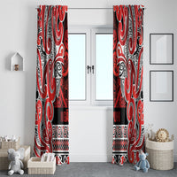 Aotearoa Iwi Ngapuhi Window Curtain Maori Wharenui House Tribal Pattern LT9 - Polynesian Pride