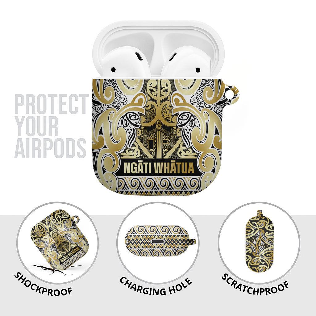 Aotearoa Iwi Ngati Whatua AirPods Case Maori Wharenui House Tribal Pattern LT9 - Polynesian Pride