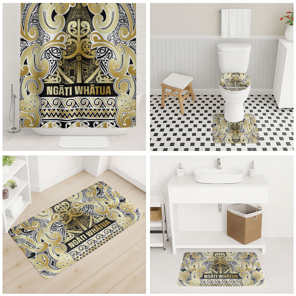 Aotearoa Iwi Ngati Whatua Bathroom Set Maori Wharenui House Tribal Pattern LT9 - Polynesian Pride