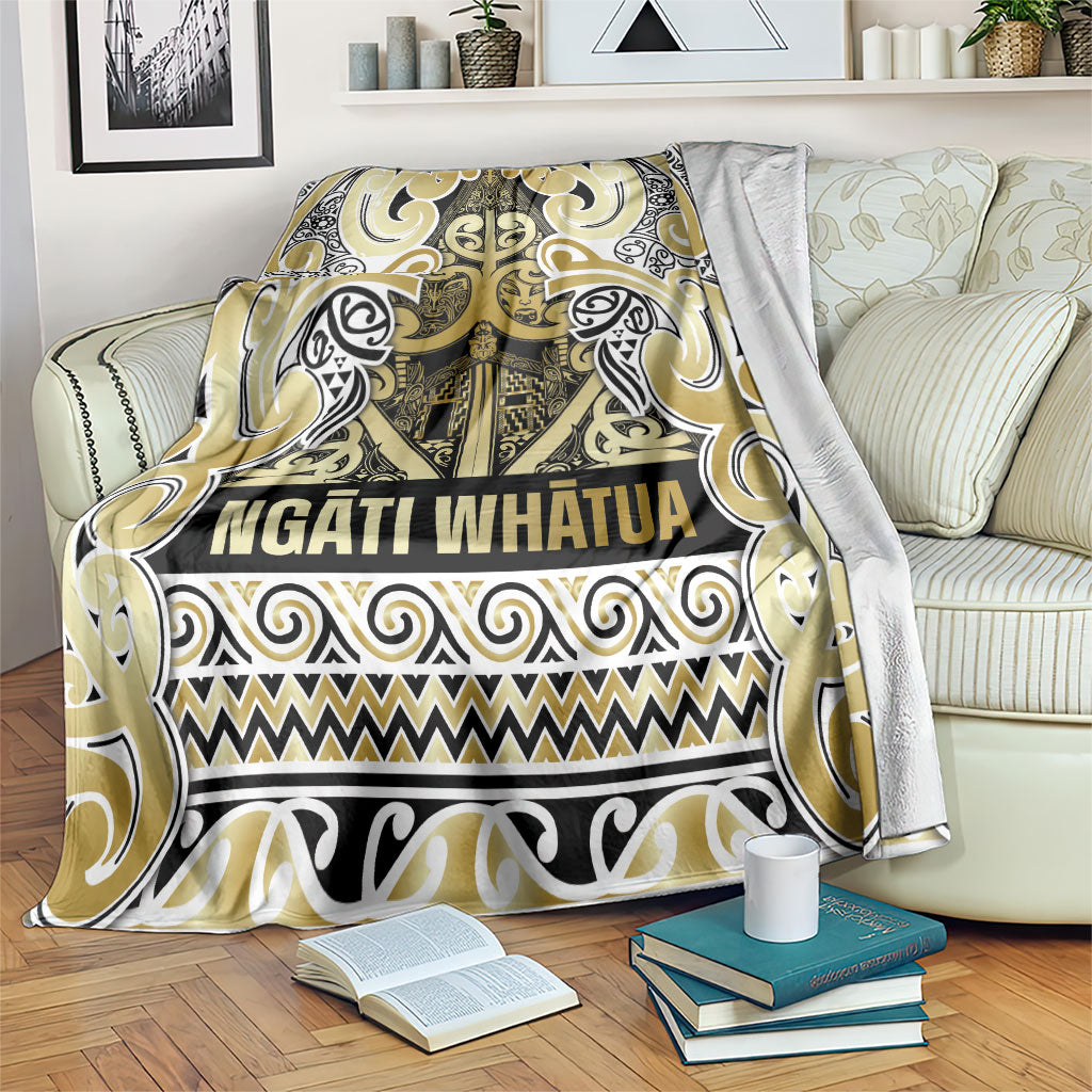 Aotearoa Iwi Ngati Whatua Blanket Maori Wharenui House Tribal Pattern LT9 Gold - Polynesian Pride