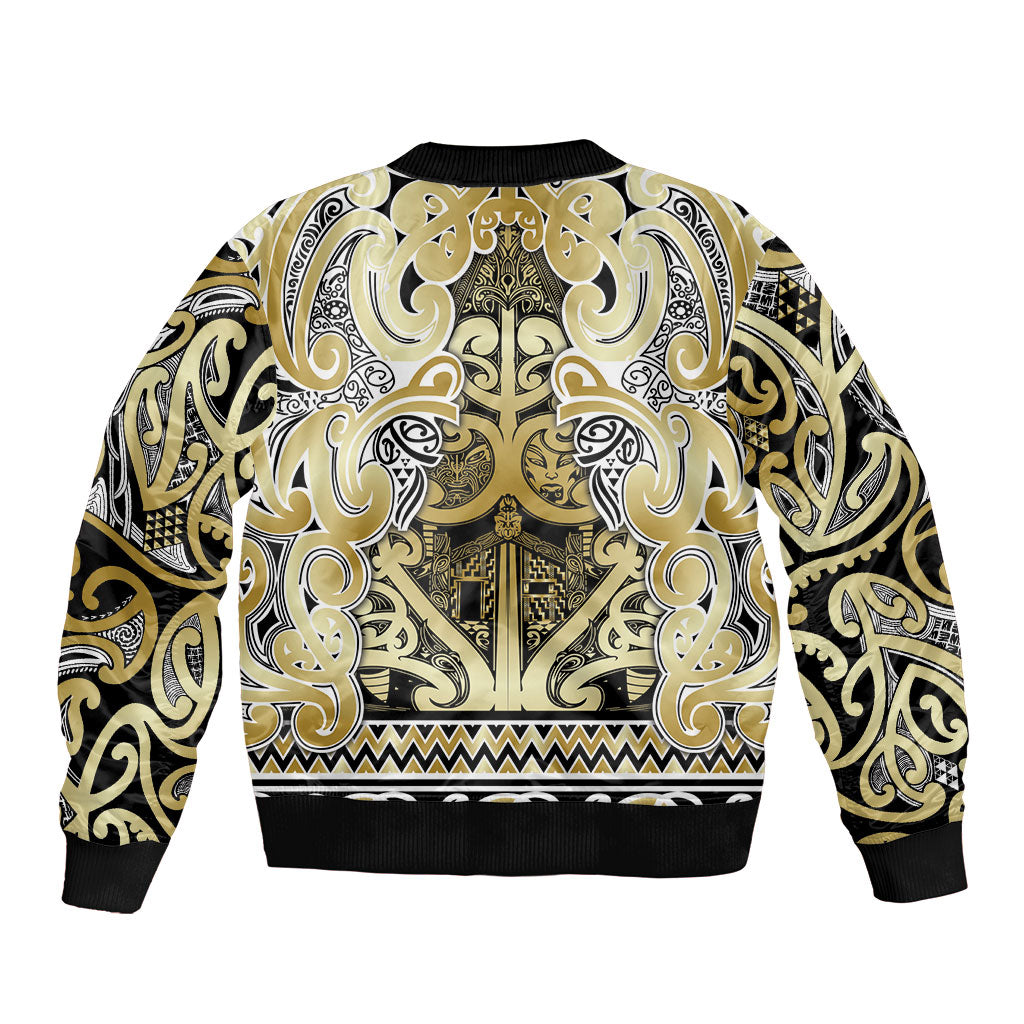 Aotearoa Iwi Ngati Whatua Bomber Jacket Maori Wharenui House Tribal Pattern LT9 - Polynesian Pride