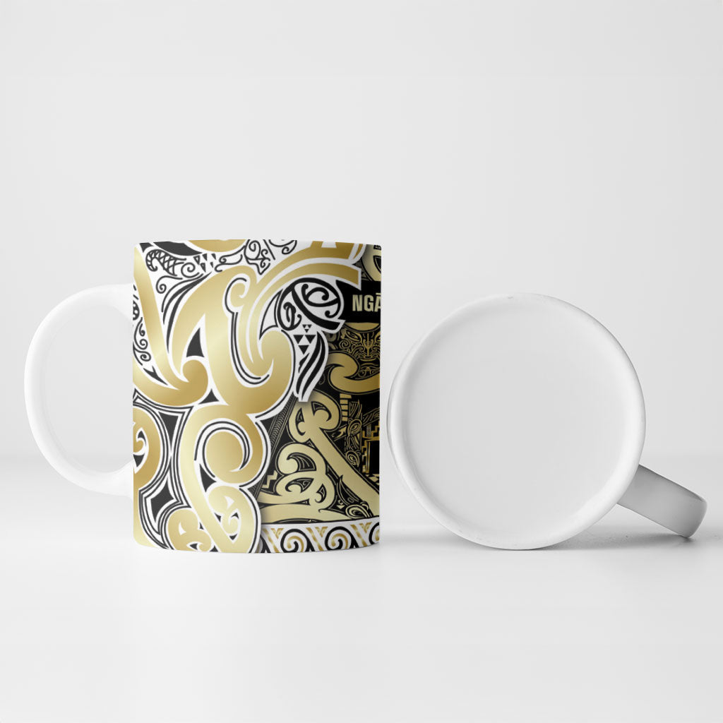 Aotearoa Iwi Ngati Whatua Ceramic Mug Maori Wharenui House Tribal Pattern LT9 - Polynesian Pride