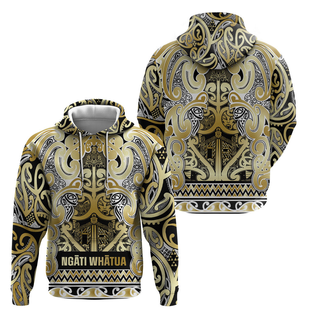 Aotearoa Iwi Ngati Whatua Hoodie Maori Wharenui House Tribal Pattern LT9 - Polynesian Pride