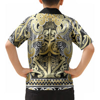 Aotearoa Iwi Ngati Whatua Kid Hawaiian Shirt Maori Wharenui House Tribal Pattern LT9 - Polynesian Pride