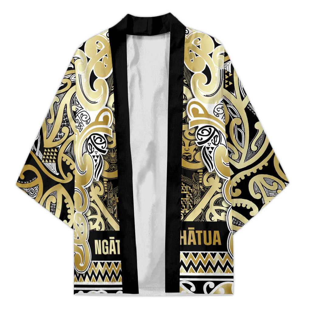 Aotearoa Iwi Ngati Whatua Kimono Maori Wharenui House Tribal Pattern LT9 Unisex Gold - Polynesian Pride