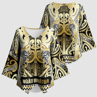 Aotearoa Iwi Ngati Whatua Kimono Sleeve Blouse Maori Wharenui House Tribal Pattern LT9 - Polynesian Pride