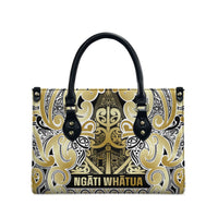 Aotearoa Iwi Ngati Whatua Leather Bag Maori Wharenui House Tribal Pattern LT9 - Polynesian Pride