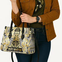 Aotearoa Iwi Ngati Whatua Leather Bag Maori Wharenui House Tribal Pattern LT9 - Polynesian Pride