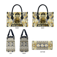 Aotearoa Iwi Ngati Whatua Leather Bag Maori Wharenui House Tribal Pattern LT9 - Polynesian Pride