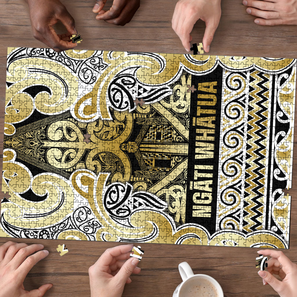 Aotearoa Iwi Ngati Whatua Puzzle Maori Wharenui House Tribal Pattern LT9 - Polynesian Pride