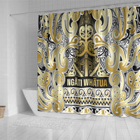 Aotearoa Iwi Ngati Whatua Shower Curtain Maori Wharenui House Tribal Pattern LT9 - Polynesian Pride