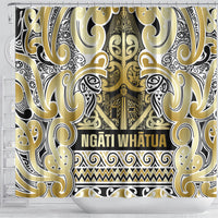 Aotearoa Iwi Ngati Whatua Shower Curtain Maori Wharenui House Tribal Pattern LT9 - Polynesian Pride