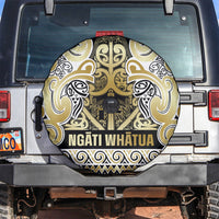 Aotearoa Iwi Ngati Whatua Spare Tire Cover Maori Wharenui House Tribal Pattern LT9 Gold - Polynesian Pride