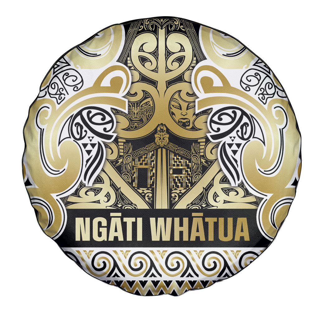 Aotearoa Iwi Ngati Whatua Spare Tire Cover Maori Wharenui House Tribal Pattern LT9 - Polynesian Pride