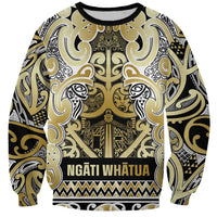 Aotearoa Iwi Ngati Whatua Sweatshirt Maori Wharenui House Tribal Pattern LT9 Unisex Gold - Polynesian Pride