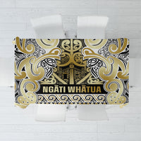 Aotearoa Iwi Ngati Whatua Tablecloth Maori Wharenui House Tribal Pattern LT9 Gold - Polynesian Pride