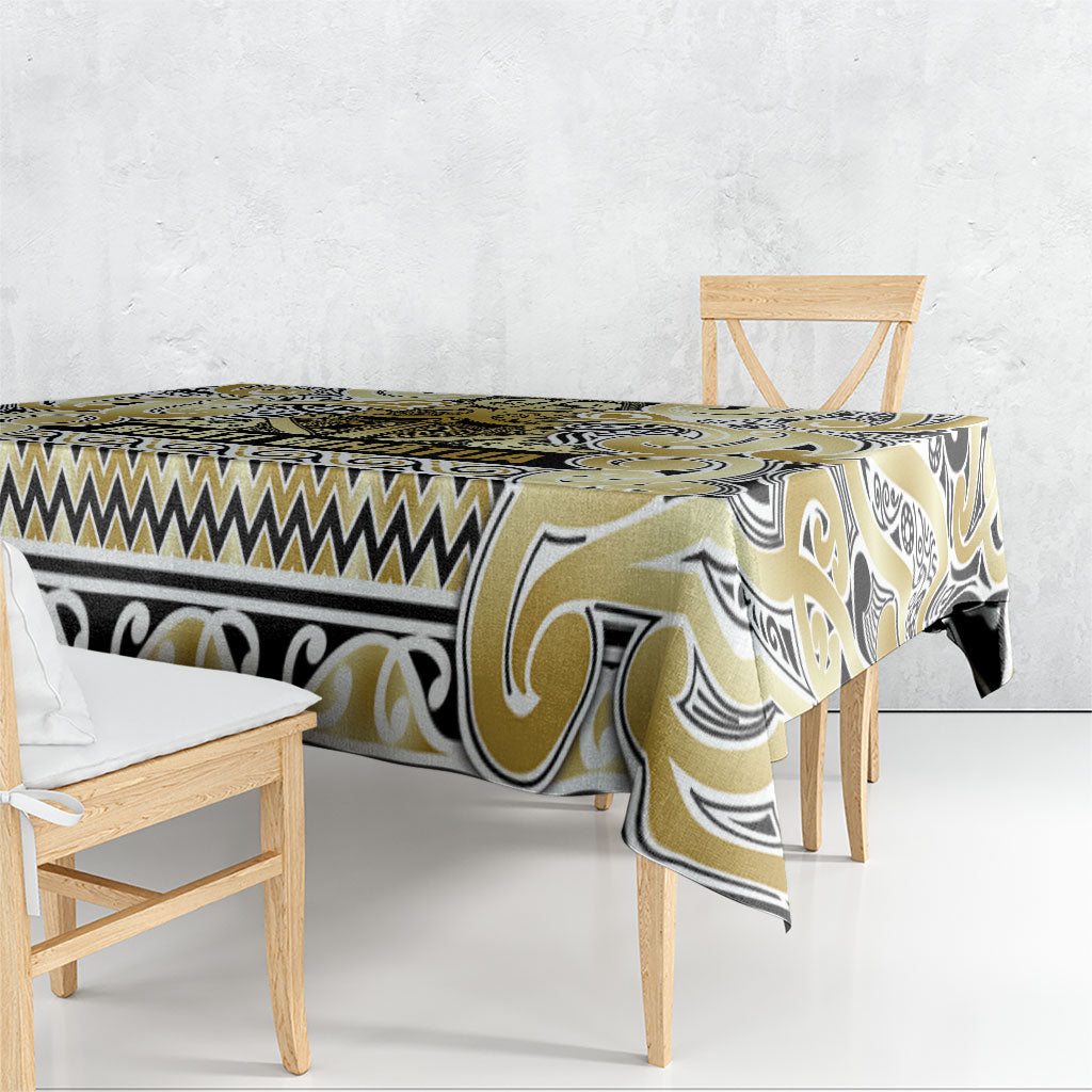 Aotearoa Iwi Ngati Whatua Tablecloth Maori Wharenui House Tribal Pattern LT9 - Polynesian Pride