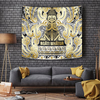 Aotearoa Iwi Ngati Whatua Tapestry Maori Wharenui House Tribal Pattern LT9 Gold - Polynesian Pride