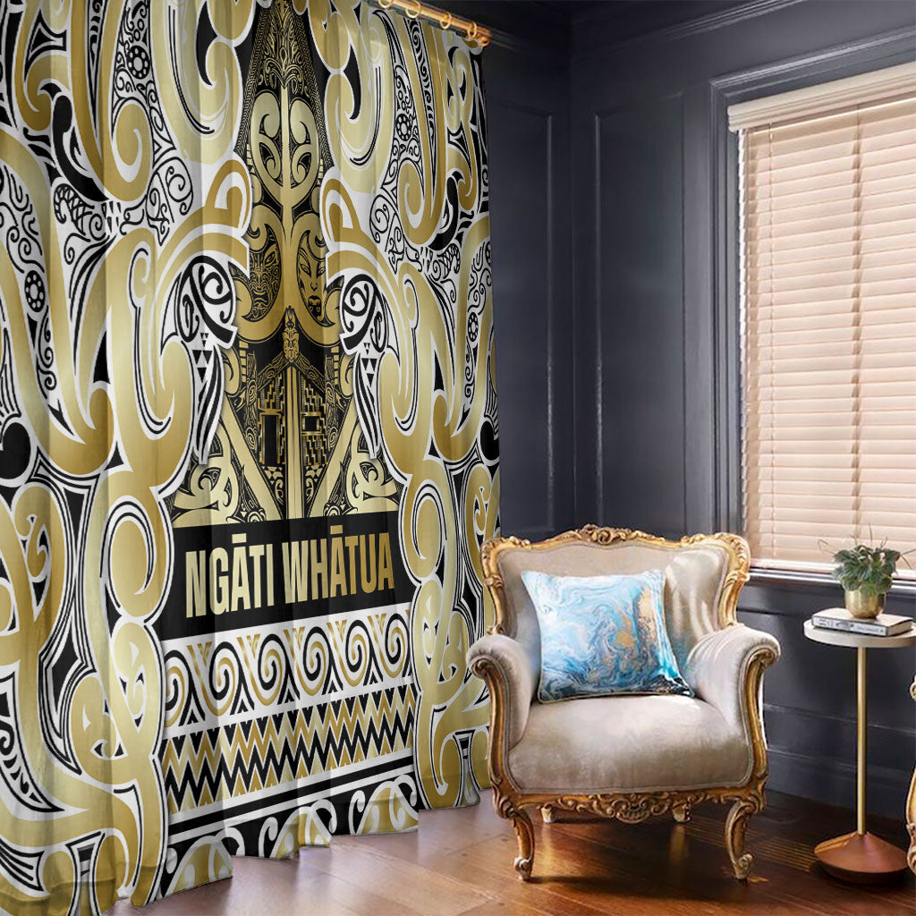 Aotearoa Iwi Ngati Whatua Window Curtain Maori Wharenui House Tribal Pattern LT9 - Polynesian Pride