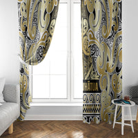 Aotearoa Iwi Ngati Whatua Window Curtain Maori Wharenui House Tribal Pattern LT9 - Polynesian Pride