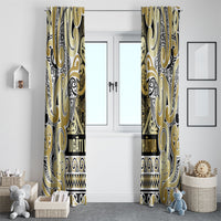 Aotearoa Iwi Ngati Whatua Window Curtain Maori Wharenui House Tribal Pattern LT9 - Polynesian Pride