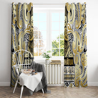 Aotearoa Iwi Ngati Whatua Window Curtain Maori Wharenui House Tribal Pattern LT9 - Polynesian Pride