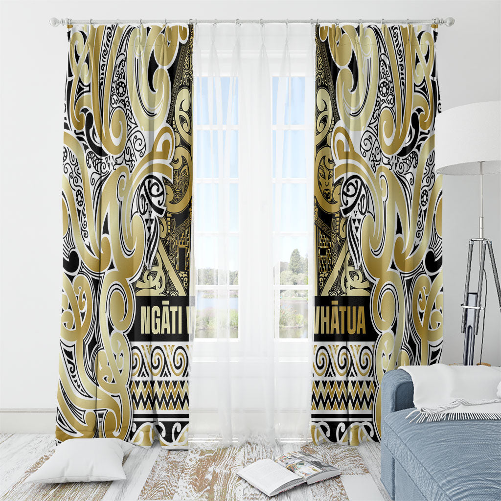 Aotearoa Iwi Ngati Whatua Window Curtain Maori Wharenui House Tribal Pattern LT9 - Polynesian Pride