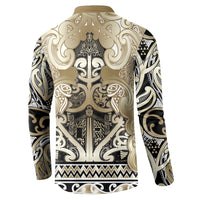 Aotearoa Iwi Waikato Tainui Button Sweatshirt Maori Wharenui House Tribal Pattern LT9 - Polynesian Pride
