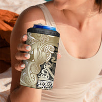 Aotearoa Iwi Waikato Tainui 4 in 1 Can Cooler Tumbler Maori Wharenui House Tribal Pattern LT9 - Polynesian Pride