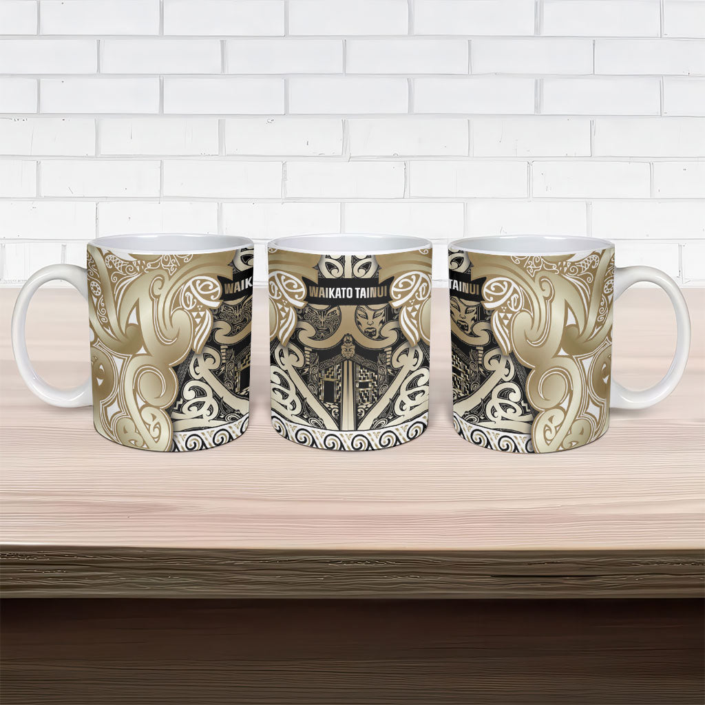 Aotearoa Iwi Waikato Tainui Ceramic Mug Maori Wharenui House Tribal Pattern LT9 - Polynesian Pride