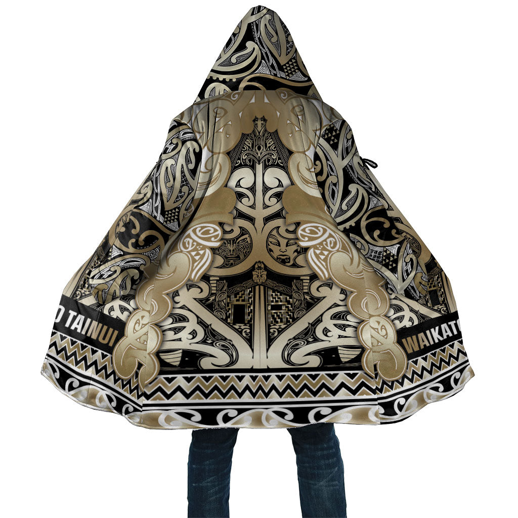 Aotearoa Iwi Waikato Tainui Cloak Maori Wharenui House Tribal Pattern LT9 Unisex Light Gold - Polynesian Pride