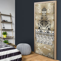 Aotearoa Iwi Waikato Tainui Door Cover Maori Wharenui House Tribal Pattern LT9 - Polynesian Pride