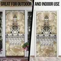 Aotearoa Iwi Waikato Tainui Door Cover Maori Wharenui House Tribal Pattern LT9 - Polynesian Pride