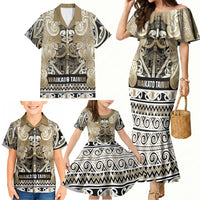 Aotearoa Iwi Waikato Tainui Family Matching Mermaid Dress and Hawaiian Shirt Maori Wharenui House Tribal Pattern LT9 - Polynesian Pride